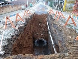 Locação de rede de drenagem — Obra urbana