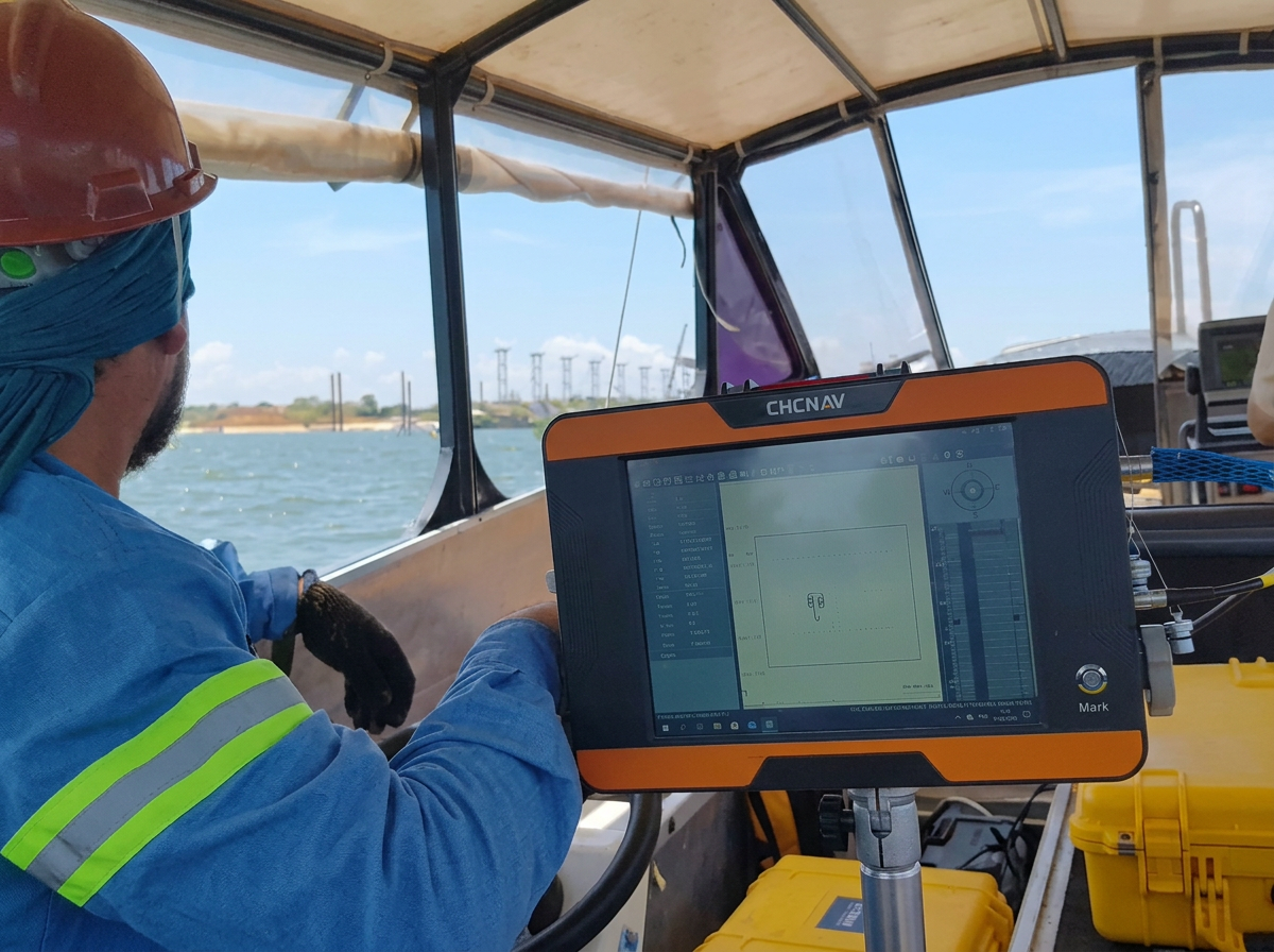 Levantamento batimétrico — Batimetria de alta precisão • Ecobatímetro CHCNAV D390
